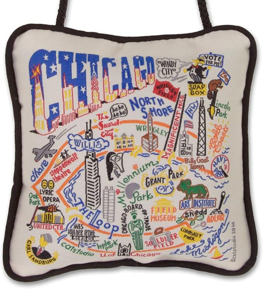Catstudio Chicago Mini Pillow Christmas Ornament | Wonderful and Decor