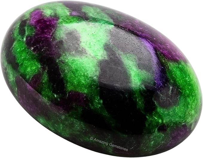 Amazing Gemstone Ruby Zoisite Crystals and Healing Stones - Large Palm Stone Crystals Piedra - Crystal for Good Luck, Balanced Positive Energy, Meditation - Unique Stocking Stuffers