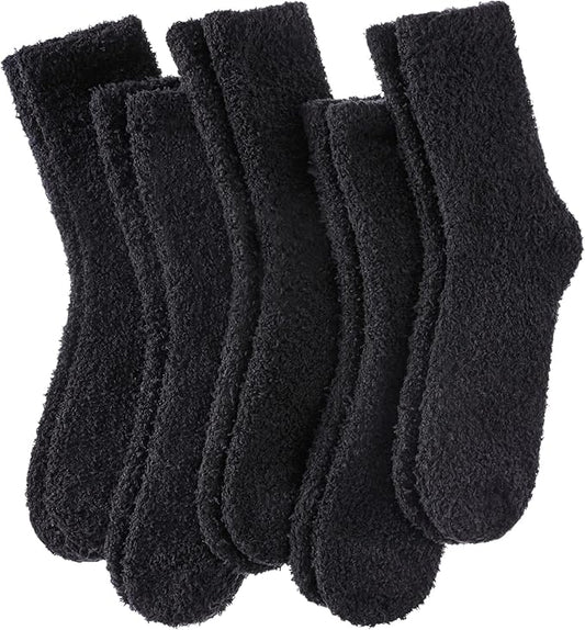 LINEMIN Womens Fuzzy Socks Cozy Fluffy Winter Warm Slipper Socks Microfiber Soft Home Sleeping Socks