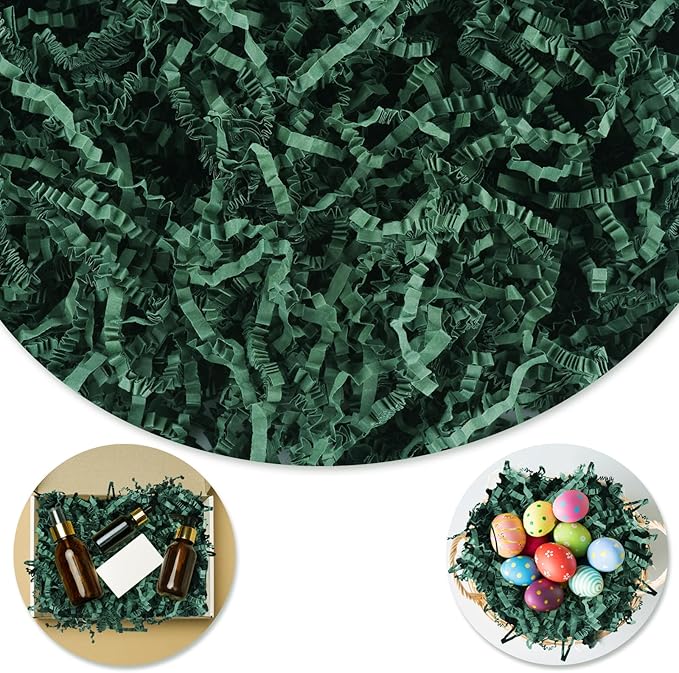 Darfukei Crinkle Paper Filler, Shredded Paper For Gift Baskets, 1/2LB (8 oz) Crinkle Cut Papers Shred, Bridesmaid Engagement Gift Boxes Bags Filler, Tissue Gifts Basket Boxes Bags Fillers, Packing Grass Confetti