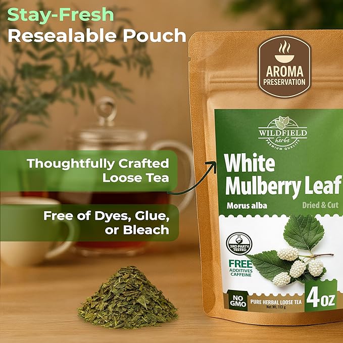 4 oz. White Mulberry Tea Mulberry Leaf Herbal Tea (Morus Alba) - 113g Herb Hoja De Morera