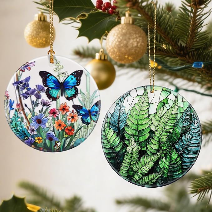 Fern Plant Ornaments, Christmas Ornaments: Christmas Tree Decorations, Holiday Decor, Stocking Stuffers, Gift Ideas, Xmas Gift, Housewarming Gifts & Gifts for Plant Lover