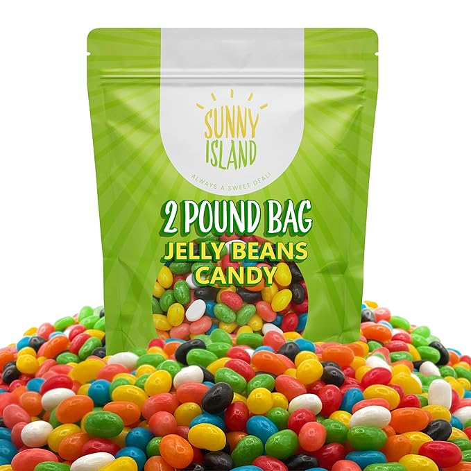Jelly Beans Candy | 2-Pound Pack | Assorted Fruit and Licorice Flavors (Pack of 2)