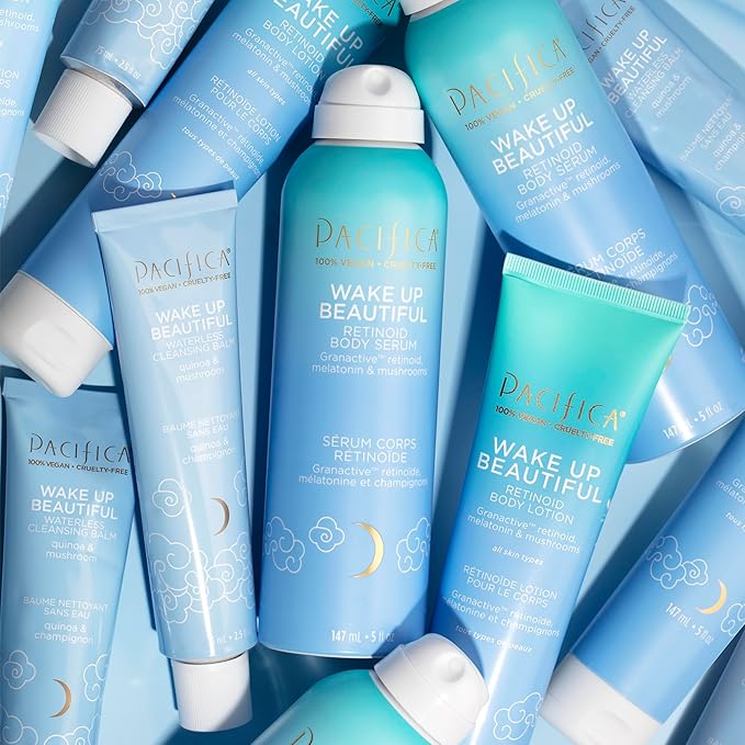 Pacifica Body Lotion Retinol Cream -Wake Up Beautiful Retinoid Renewing for Skin Elasticity Hydration & Plumpness - for Anti-Aging Fine Lines & Dry Skin Clean Vegan & Cruelty-Free Dermatologist Tested