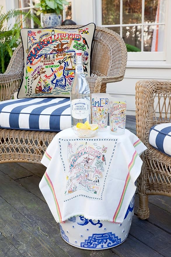 Catstudio Maryland Embroidered Decorative Throw Pillow