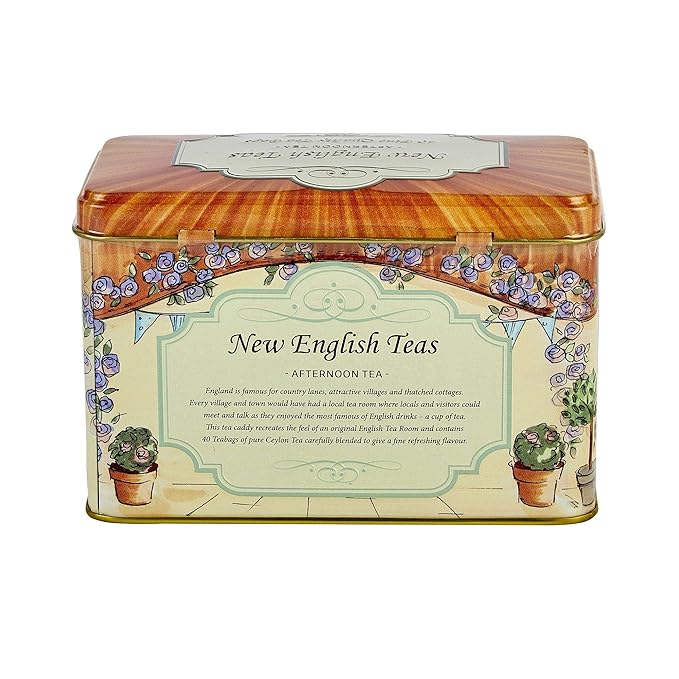 New English Teas Vintage Tea Rooms Tea Tin with 40 English Afternoon Teabags