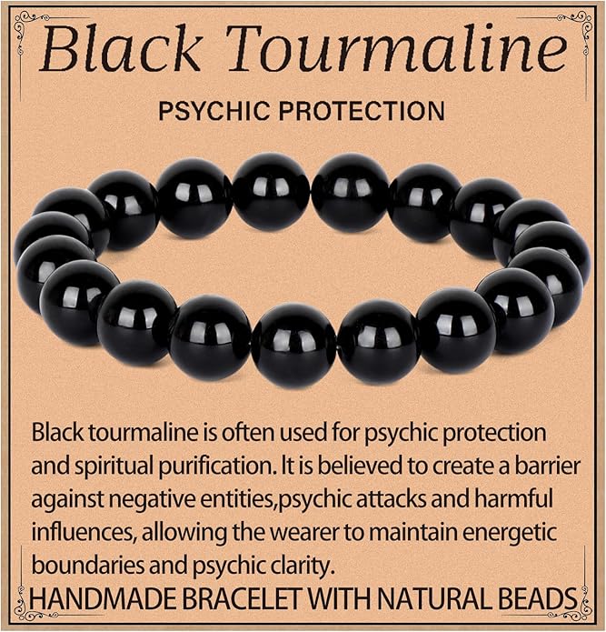 LPBeads Handmade Natural Gemstone Stretch Elastic Bracelet Healing Crystal Round Stone Beads Jewelry Gifts for Women Men