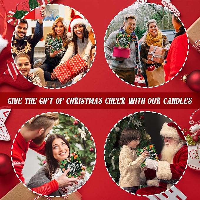 Christmas Tree Candle - Christmas Scented Candle, Aromatherapy Jar Candle for Home - Xmas Holiday Gifts for Women and Men, Soy Wax Candle for Home Scented, Cozy Winter Decoration, 7 oz