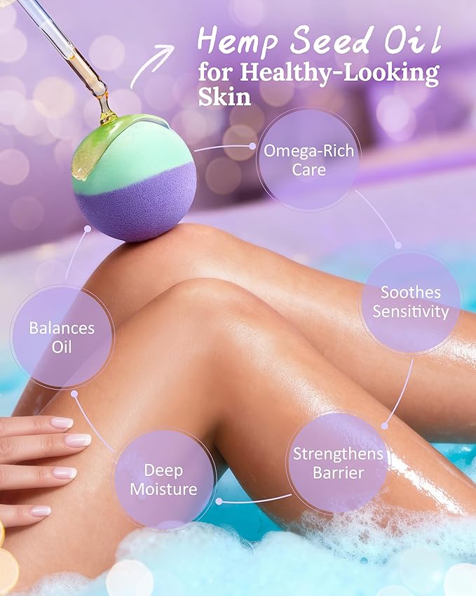 Hemp Oil Bath Bombs Gift Set, 24 Pack Natural Bubble Bath Spa Kit with Pure Essential Oils, Refreshing & Relaxing Bath Gift for Birthday, Mother’s Day & Valentine’s Day