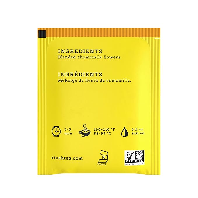 Stash Tea Chamomile Herbal Tea, Box of 100 Tea Bags