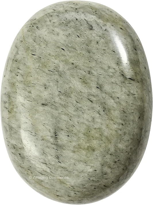 Amazing Gemstone Chrysoberyl Cats Eye Crystals and Healing Stones - Large Palm Stone Crystals Piedra - Crystal for Good Luck, Positive Energy, Meditation - Unique Stocking Stuffers, Gifts for Women