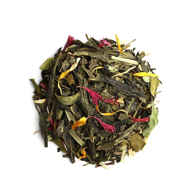 Palais des Thés - Organic Brazilian Wellness Green Tea for Energy with Matcha, Mate, Guarana, Açai, and Acerola - Premium Loose Leaf, Serves 20-25 Cups - 3.5oz Tin