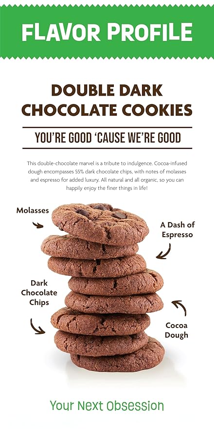 Steve & Andy’s Deliciously Induldent Soft Bake Double Dark Chocolate Chip Cookies – Organic, Gluten Free, Non-Gmo, Nut Free, Wheat Free, Soy Free – 16.5 Oz, 3 Boxes (30 Cookies)