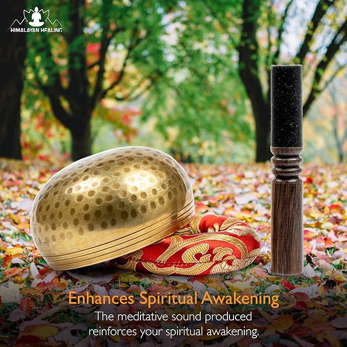 Tibetan Singing Bowls Set~ Meditation Sound Bowl hand Hammered in Nepal For Yoga, Meditation, Mindfulness, Healing & Chakra balancing~ (3.5 inch)