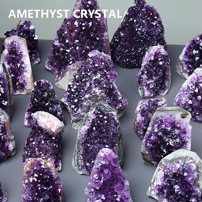 Amethyst Cluster Crystal Quartz Rock Purple Crystals Geode Healing Crystals 1-1.5LB