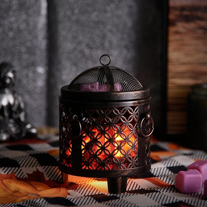 Dicimi Wax Melting Heater, 4-in-1 Fireplace Wax Heater, Fragrance Wax Heater (Without Aromatherapy Wax, Essential Oil), for Home Office Bedroom Aromatherapy Present and Decorations (Copper Coins)