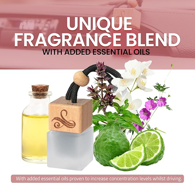 Car Air Freshener for Women - Belle La Vie | Irresistible Scent | Odour Eliminator with Essential Oils | Car Air Fresheners Vent Clip | Long Lasting Automotive Diffuser by Perfa