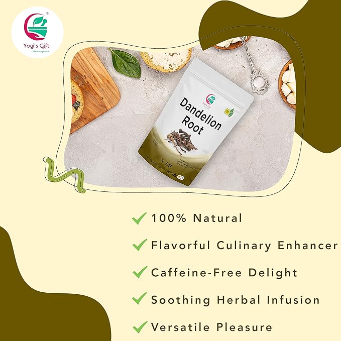 Dandelion Root 1 LB | Raw and Whole root | by Yogi's Gift®