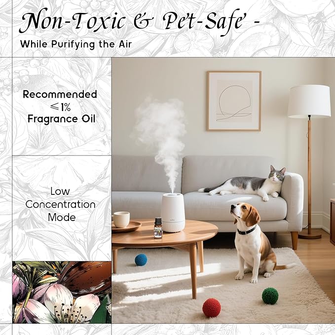 HIQILI Misty Cedar Diffuser Oil for Aromatherapy, Inspired by Bvrberry Bri.t for Him, Essential Oil Diffuser, Luxury Hotel Scents - 0.34 Fl Oz