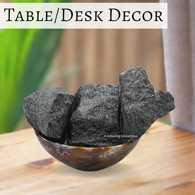 Amazing Gemstone 2 Pieces Hematite Raw Crystals and Healing Stones, Natural Rocks for Tumbling and DIY Raw Stones and Crystals