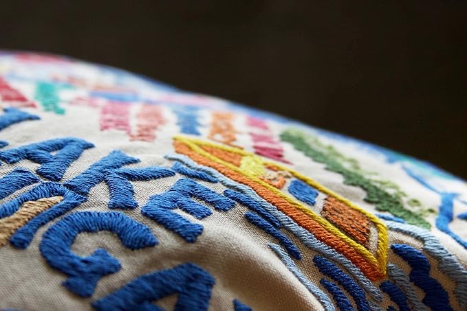 Catstudio Lake Michigan Embroidered Decorative Throw Pillow