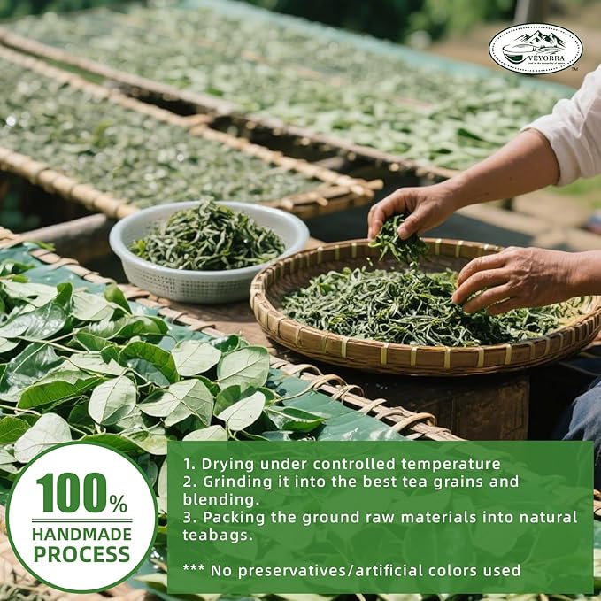 Veyorra Moringa Tea,Loose Leaf Moringa Herbal Tea. No Sugar, No Caffeine, No Gluten, Vegan(110 Bags)