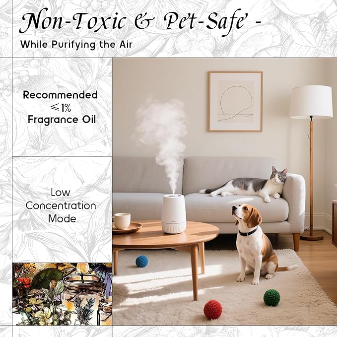 HIQILI Darjeeling Dawnbreak Diffuser Oil for Humidifier, New Car & Home, Long-Lasting Hotel Scent - Pour Homme - 3.38 Fl Oz