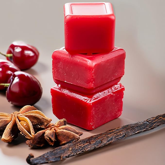 Black Cherry Strongly Scented Hand Poured Vegan Wax Melts, 12 Scented Wax Cubes, 6.4 Ounces in 2 x 6-Packs