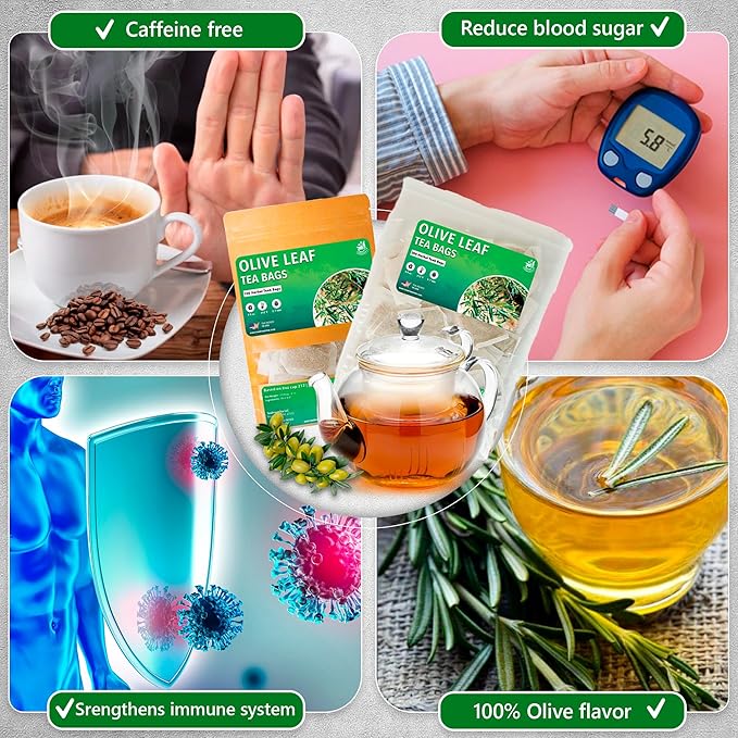 TeaDreamTea Olive Leaf Tea Bags - 300 Count, Natural Caffeine-Free | Herbal Tea for Blood Pressure | Antioxidant & Immune Support