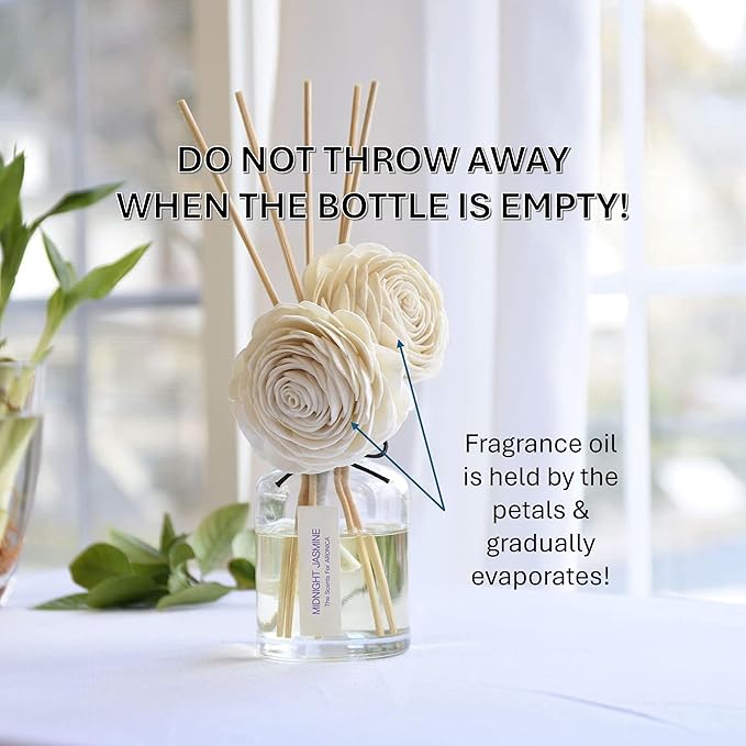 Aronica Twin Sola Diffuser - Pure Lilac Fragrance, 160ml / 5.41 Floz, Lilac Scented Products, Flower Reed Diffusers for Home Aesthetic Decor