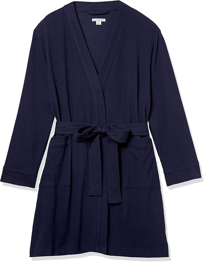 Amazon Essentials Women's Lightweight Waffle Mid-Length Robe (Available in Plus Size)