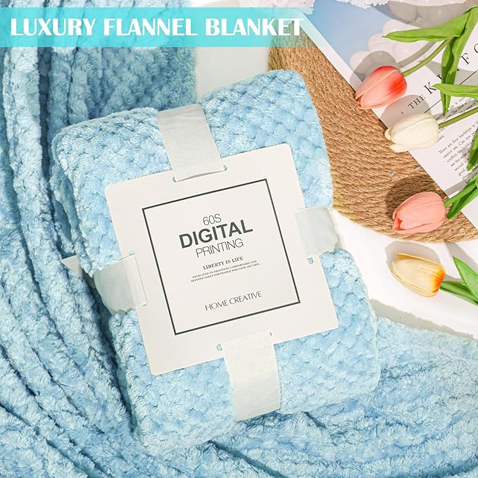 Birthday Gifts for Women Self Care Gifts Get Well Soon Gifts, Rose Relaxing Spa Gifts Basket Care Package, Luxury Flannel Blanket, Thanksgiving Christmas Gifts for Mom Her Grandma Friend Sister Wife