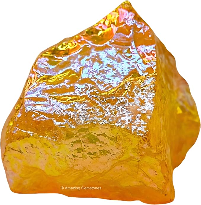 Amazing Gemstone 2 Pieces Yellow Aura Quartz Raw Crystals and Healing Stones, Natural Rocks for Meditation and DIY Raw Stones and Crystals