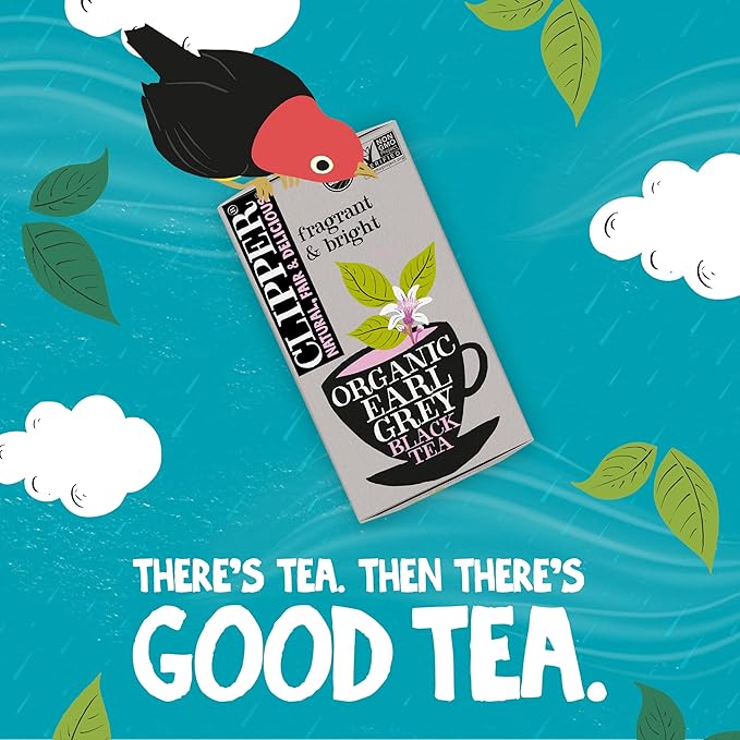 Clipper Tea, Earl Grey, Organic Tea with Citrus Begamot, Plant Based, Black Tea, Caffeinated British Tea, 6 Pack, 120 Unbleached Tea Bags