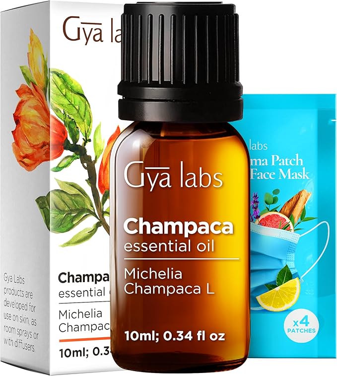 Gya Labs Champaca Essential Oil - 0.34 Fl Oz - for Hair, Skin, Diffuser, Aromatherapy & DIY Candle Making Scent