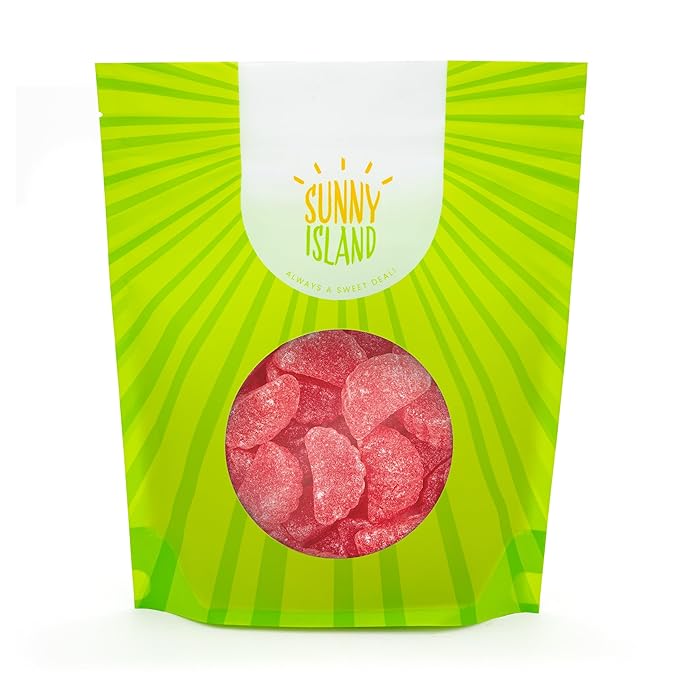 Cherry Slices Jelly Candy | 2 Pound Bag | Soft Sugar Dusted Fruit Slices with Classic Cherry Flavor | Fruit Jellies for Candy Buffets, Decoration, and Party Favors