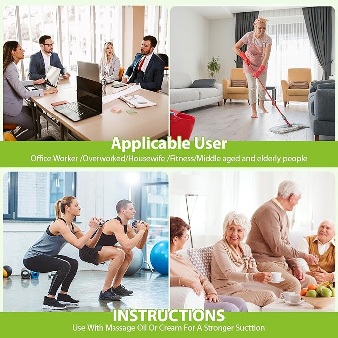 Eiito Cupping Therapy Sets -Silicone Cups Set Firm (6 Cups) Professional Massage Tool for Muscle Soreness Pain Relief Body Neck Knee, Deep Muscle Massager, Anti Cellulite Joint Pain (Blue)