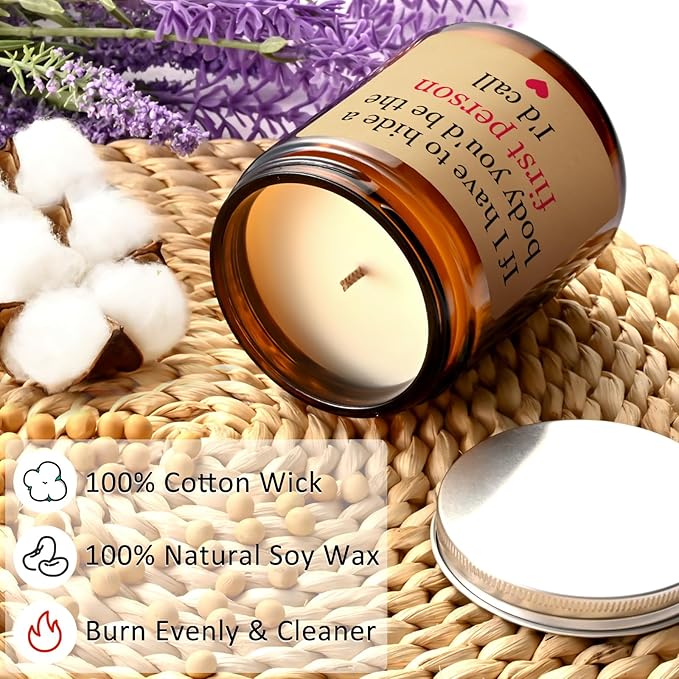 LiqCool Sister Gifts: Christmas & Birthday Funny Gifts for Friends, Women, Men - Lavender Scented Candle (7 Oz, Brown)