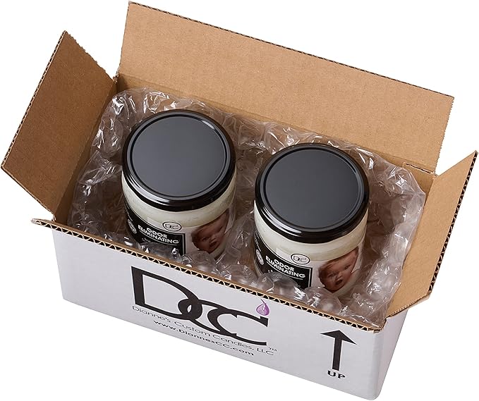 Baby Powder Two Pack Odor Eliminating Highly Fragranced Candle - Eliminates 95% of Pet, Smoke, Food, and Other Smells Quickly - Up to 80 Hour Burn time - 12 Ounce Premium Soy Blend