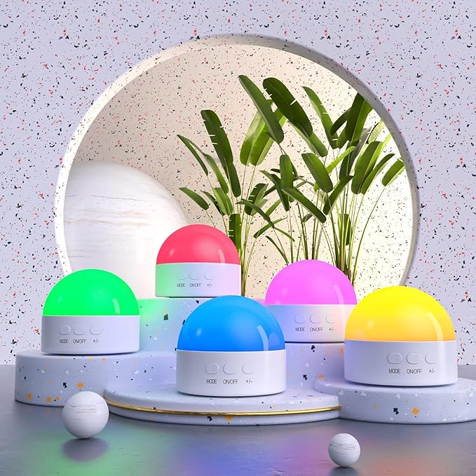 Kintion Night Light, Dimmable 8 Color Portable LED Night Light, 1800mAh Rechargeable Nursery Light Lamp, Soft Eye Caring Warm White, White, Red, Blue, Green Color Lighting for Sleep Aid (White, 2pcs)