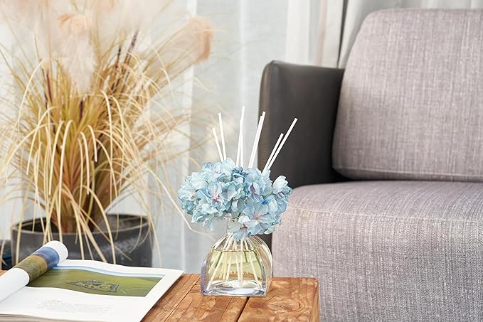 COCORRÍNA Reed Diffuser - 8.5 Oz Cashmere Vanilla Reed Diffuser with 8 Sticks for Home Bathroom Shelf Decor (Simple Luxe Collection)