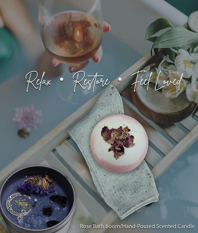 Get Well Soon Gift Baskets for Women&Men- Self Care Package - After Surgery/Sympathy/Relaxation Gifts /,Thinking of You/Grief/Bereavement/Miscarriage Gifts for Women(Gray Blue)