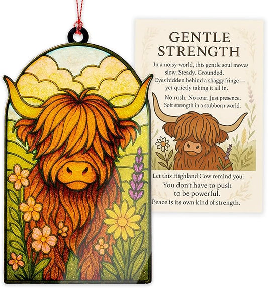 Highland cow ornaments - Highland cow gifts - Christmas ornament 2025 - Vintage Farmhouse christmas ornament - Christmas ornament 2025 - White elephant gifts - Xmas Tree Funny Decoration