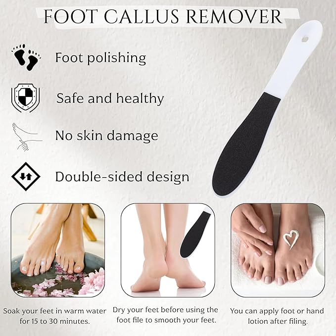 10 Pack Foot File, Professional Foot Callus Remover Sandpaper Pedicure Tools, Double Side Foot Scrubber, Sander for Dead Skin Foot Rasp Pedicure for Women Mother Family Manicure Beauty Shop Spa