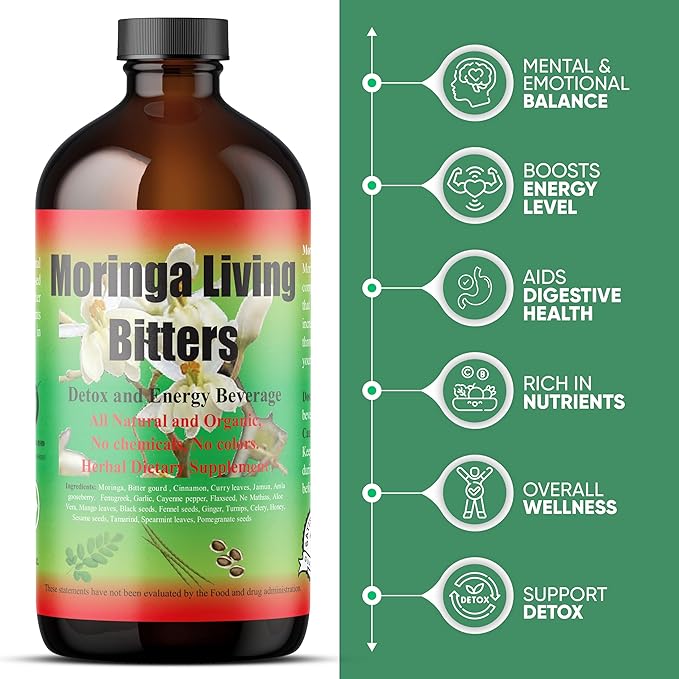 HERBOGANIC Moringa Living Bitter 16oz