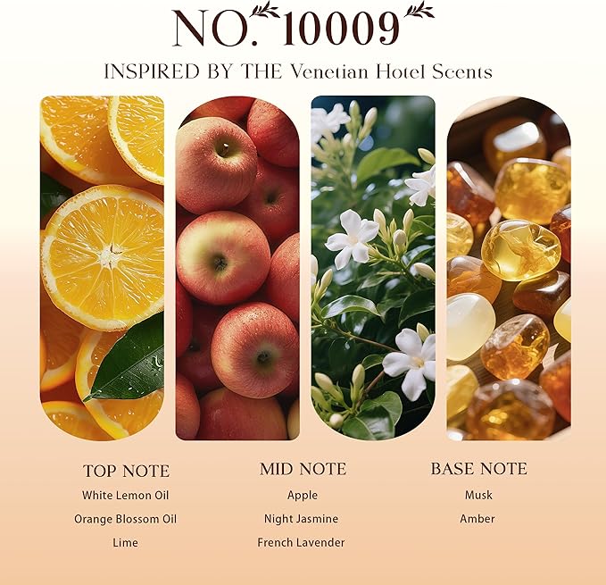 Hotel Diffuser Oils Gift Set, Joosing Hotel Scent Essential Oils 4 x 30ml Large Bottles (4 Fl Oz Total), Premium Fragrance Oil No. 10009 The Venetian for Aromatherapy Diffusers and Humidifiers