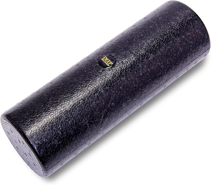 Deep Recovery Yoga Foam Roller for Physical Therapy & Exercise – Firm Back Roller for Back Pain, Legs, and Shoulders, 12in x 4in Travel Size – Deep Tissue Massage for Myofascial Release