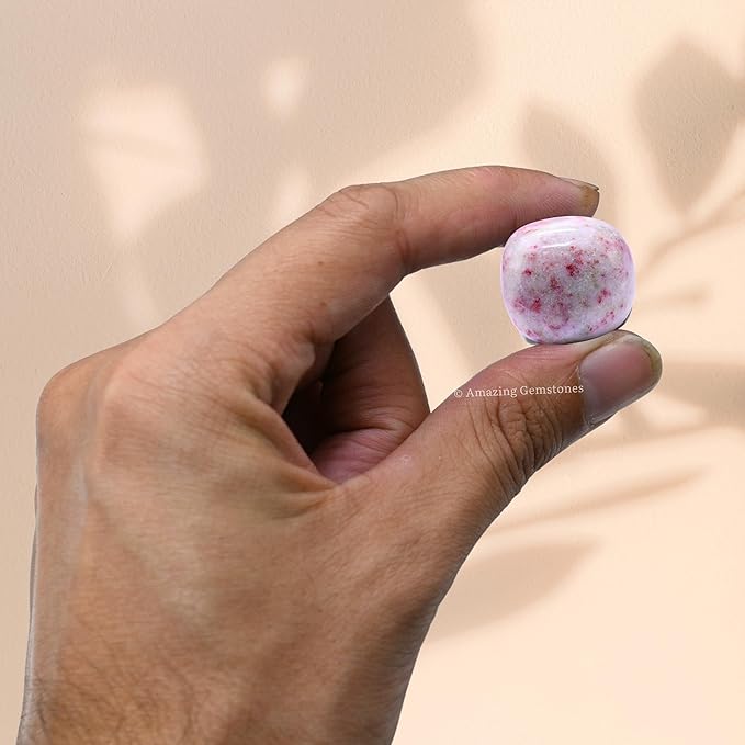 Amazing Gemstone Cinnabarite Crystals and Healing Stones Tumbled - 1 oz Cinnabarite Stone Gem Stones, Natural Healing Stones for Energy Balance, Stress Relief - Premium Polished Gems Rocks