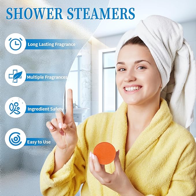 36-Pack Shower Steamers Aromatherapy, Shower Bath Bombs with Individually Wrapped, Variety Shower Tablets, Valentines Day Gifts for Her and Him, Birthday Presents for Women(2 Sets)