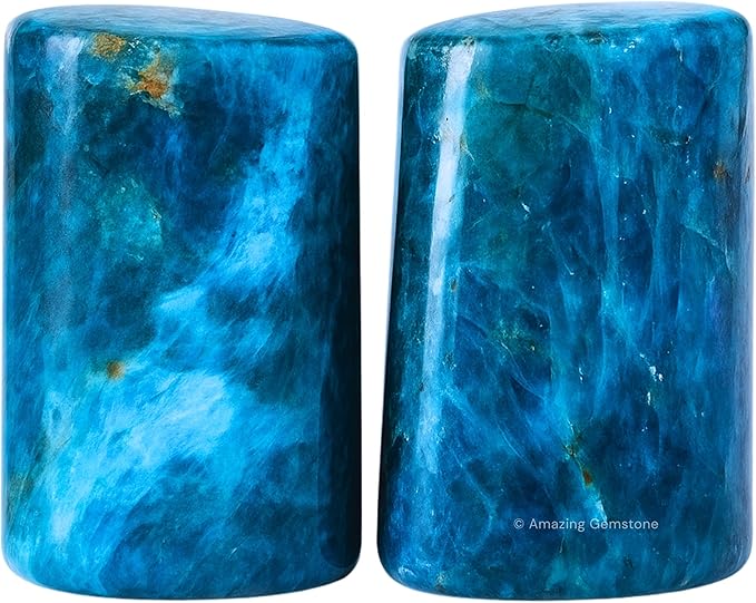 Amazing Gemstone Apatite Crystals and Healing Stones Tumbled - 1 oz, Natural Healing Stones for Energy Balance, Stress Relief - Premium Polished Gems Rocks for Meditation & Wellness